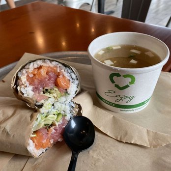 U-Maki Sushi Burrito - Sushi Burrito & Cup Miso Soup - Japanese Near Me - Houston, Texas