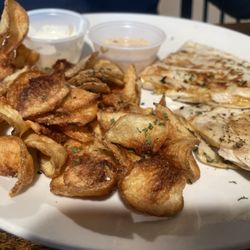 Mandabee's - Some of what's left of the quesadilla and chips