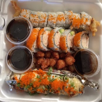 Hi Sushi - There's like 3 different rolls in here baked one is called snow also scallop one and tempura till all great - Japanese Near Me - Bakersfield, California Hi Sushi - There's like 3 different rolls in here baked one is called snow also scallop one and tempura till all great - Japanese Near Me - Bakersfield, California