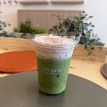 Momoka - Peach Matcha - Coffee & Tea Near Me - Ontario, California Momoka - Peach Matcha - Coffee & Tea Near Me - Ontario, California