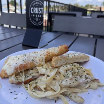 Crust Pizza Co. - Lake Conroe - Chicken Alfredo - Pizza Near Me - Montgomery, Texas Crust Pizza Co. - Lake Conroe - Chicken Alfredo - Pizza Near Me - Montgomery, Texas