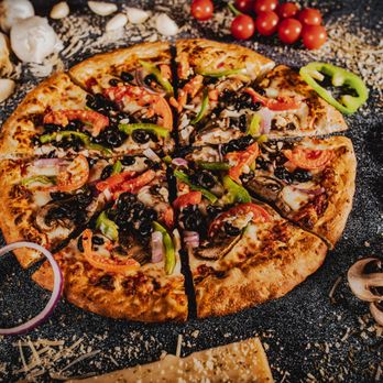 Mr. Pizza - Vegetarian Pizza
(mushroom, onion, bell pepper, tomato, black olives) - Pizza Near Me - Los Angeles, California Mr. Pizza - Vegetarian Pizza
(mushroom, onion, bell pepper, tomato, black olives) - Pizza Near Me - Los Angeles, California