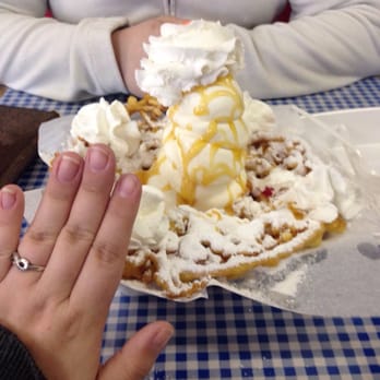 Dairy Creme Corner - Funnel cake sundae. - Ice Cream & Frozen Yogurt Near Me - Fairmont, West Virginia