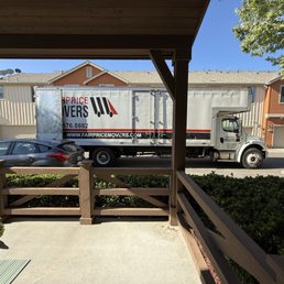 Moving truck for a 3 bedroom townhouse.