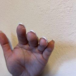 Gel polish left on the fingers