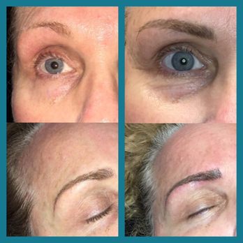 Wink Ink Studio - Top left my before, bottom left my first session. Top right my 5 weeks healing period, bottom right my touch up session. - Permanent Makeup Near Me - Huntington Beach, California