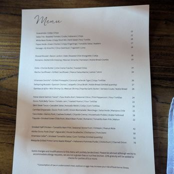Vecina - Menu - Latin American Near Me - Phoenix, Arizona