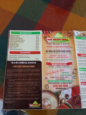 Menu photo 5 Don Bravos Authentic Mexican Cusine La Jolla, CA