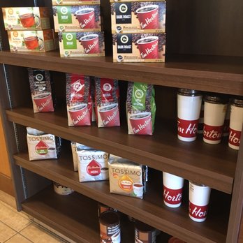 Tim Hortons - a shelf of coffee and tea products - Bakeries Near Me - Niagara On The Lake, Ontario Tim Hortons - a shelf of coffee and tea products - Bakeries Near Me - Niagara On The Lake, Ontario