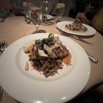 Restaurant Paradis - Line Caught Grouper (front), halibut (back, catch of the day special) - New American Near Me - Rosemary Beach, Florida Restaurant Paradis - Line Caught Grouper (front), halibut (back, catch of the day special) - New American Near Me - Rosemary Beach, Florida