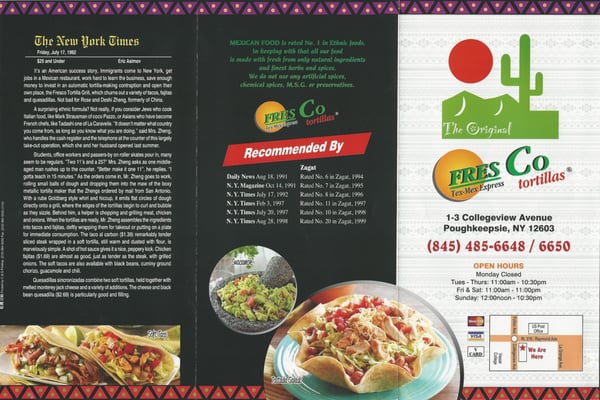 Menu photo 7 Fresco Tortillas Poughkeepsie, NY Menu photo 7 Fresco Tortillas Poughkeepsie, NY