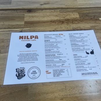 Milpa  - Menu - Breakfast & Brunch Near Me - Las Vegas, Nevada