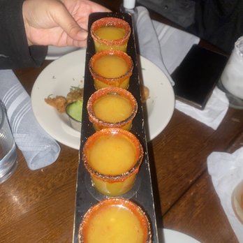 Cascalote Latin Bistro - Mango shots - Latin American Near Me - New York, New York