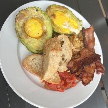 Farm Bell Kitchen - Avacado Egg bake with bacon - Southern Near Me - Charlottesville, Virginia Farm Bell Kitchen - Avacado Egg bake with bacon - Southern Near Me - Charlottesville, Virginia