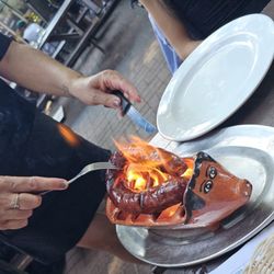 Bairrada Churrasqueira Grill - Chourico a Bombeiro (flaming sausage)