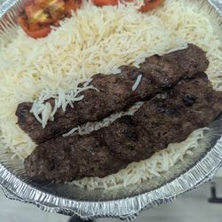 Shami kabob .   Good. Tad salty but that's normal with Afghan kabob.