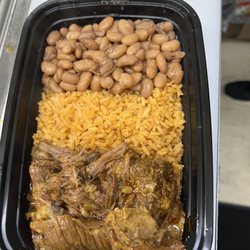 J Spot kitchen - Birria rice and beans