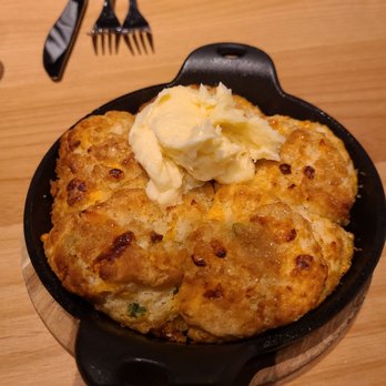 Kitchen Social - Biscuits with honey butter. Absolutely delicious! - New American Near Me - Dublin, Ohio