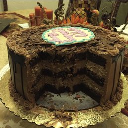 Chocolate cake. This cake stayed moist and delicious for days.. and yes.. the five of us finished it with ease lol Chocolate cake. This cake stayed moist and delicious for days.. and yes.. the five of us finished it with ease lol