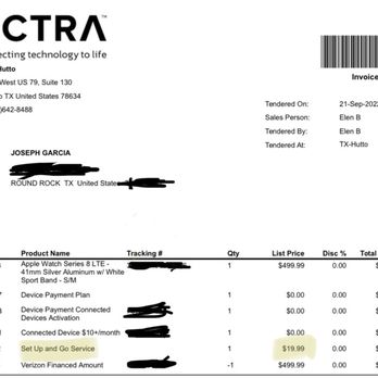 Verizon - "Setup Fee", which is referenced in my review. - Mobile Phones Near Me - Hutto, Texas Verizon - "Setup Fee", which is referenced in my review. - Mobile Phones Near Me - Hutto, Texas