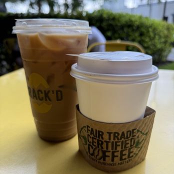Crack’d Kitchen and Coffee - Butter Pecan Iced Latte and Sugar Free Vanilla Hot Latte - Breakfast & Brunch Near Me - Plantation, Florida