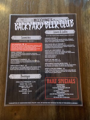 Menu photo 1 McCoyne's Brew Pub Helen, GA Menu photo 1 McCoyne's Brew Pub Helen, GA