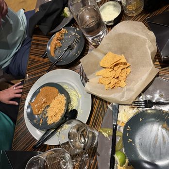 Flecha - Dirty dishes left on table while our dessert was served. - Mexican Near Me - San Diego, California