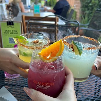 Diego Pops - (From left to right) Tropic Like It's Hot Margarita, Sangria Rojo, Paloma - Cocktail Bars Near Me - Scottsdale, Arizona