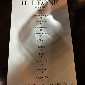 Il Leone - Dessert menu - Italian Near Me - Matawan, New Jersey
