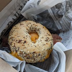 The Well Coffee Shop - Bacon, Egg, & Cheese Everything Bagel
