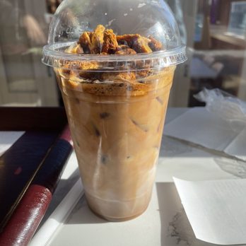Croffle House - 20 oz. Iced Dalgona Latte - Bakeries Near Me - Flushing, New York Croffle House - 20 oz. Iced Dalgona Latte - Bakeries Near Me - Flushing, New York