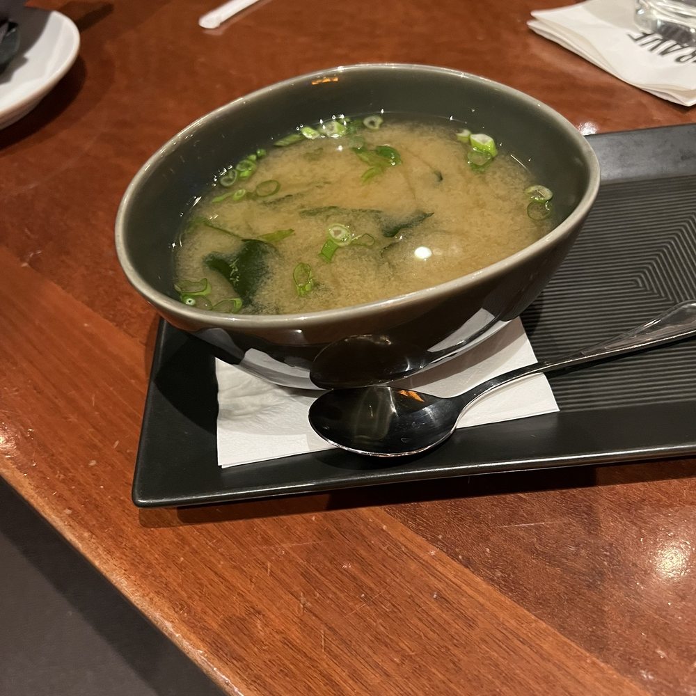 CRAVE - Miso soup. Very watery tasting and bland. - American Near Me - Bloomington, Minnesota CRAVE - Miso soup. Very watery tasting and bland. - American Near Me - Bloomington, Minnesota