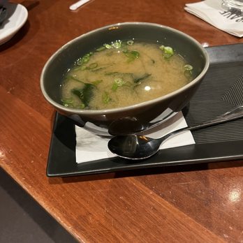 CRAVE - Miso soup. Very watery tasting and bland. - American Near Me - Bloomington, Minnesota
