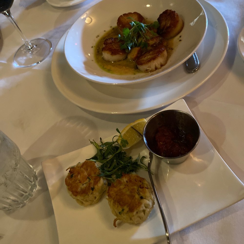 Buckhead's - Appetizers ! Pan seared scallops & mini crab cakes! - Steakhouses Near Me - Richmond, Virginia Buckhead's - Appetizers ! Pan seared scallops & mini crab cakes! - Steakhouses Near Me - Richmond, Virginia