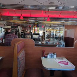the interior of a diner the interior of a diner