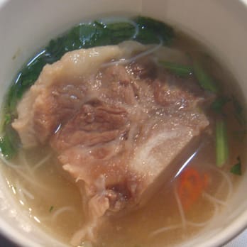 The Joy of Sake - Thai Style Oxtail Soup with Bihon Noodles, Cilantro, and Hawaiian Chili Water from Chai's Island Bistro - Festivals Near Me - Honolulu, Hawaii