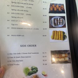 Dat Ky - Hu Tieu Nam Vang - Menu