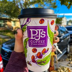 PJ's Coffee - peppermint bark latte!
