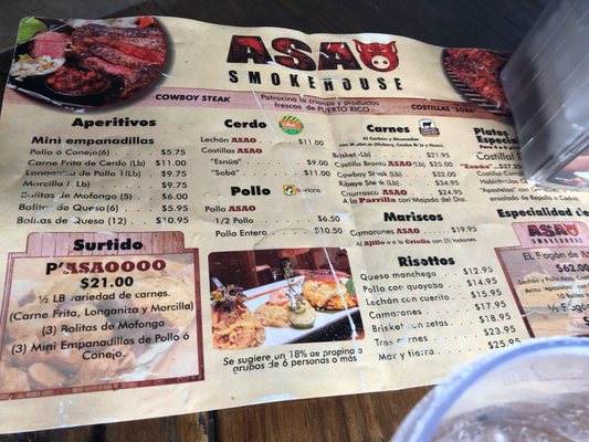 Menu photo 1 Asao Steakhouse Ciales, PR Menu photo 1 Asao Steakhouse Ciales, PR