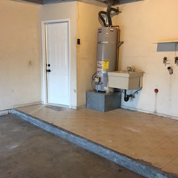 CA Resurfacing - Before picture with laminate tile floor on top - Flooring Near Me - Orange, California