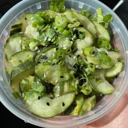 This cucumber salad is so good! It's great after/before a big meal, the perfect amount of crunch and awesome taste. This cucumber salad is so good! It's great after/before a big meal, the perfect amount of crunch and awesome taste.