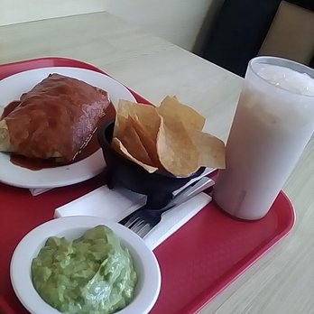 Burritos El Chavo - Carne Asada Burrito, medium size Horchata, Guac, and small portion of Chips. - Mexican Near Me - Valley Village, California Burritos El Chavo - Carne Asada Burrito, medium size Horchata, Guac, and small portion of Chips. - Mexican Near Me - Valley Village, California