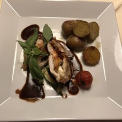 Hotel Kroneck Aschaber - Stuffed chicken from their daily "menu".