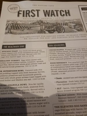 Menu photo 1 First Watch Pearland, TX