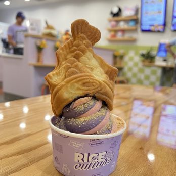 Rice Culture - Ube & Lychee-Strawberry Swirl (July exclusive flavor) - Desserts Near Me - Chantilly, Virginia Rice Culture - Ube & Lychee-Strawberry Swirl (July exclusive flavor) - Desserts Near Me - Chantilly, Virginia