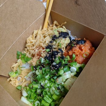 Poke N Roll - Regular bowl with 2 scoop spicy tuna. Fresh AF. - Japanese Near Me - Glendale, California