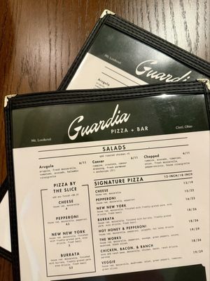 Menu photo 1 Guardia Pizza and Bar Cincinnati, OH Menu photo 1 Guardia Pizza and Bar Cincinnati, OH