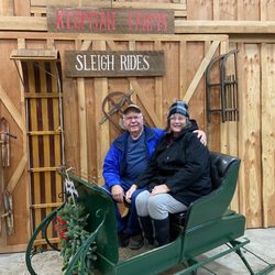 Klopman Farms U-Cut Christmas Trees - Klopmans Tree Farm sleigh.