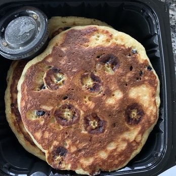 Silver Diner - Blueberry pancakes, banana bits and syrup - Diners Near Me - Woodbridge, Virginia Silver Diner - Blueberry pancakes, banana bits and syrup - Diners Near Me - Woodbridge, Virginia
