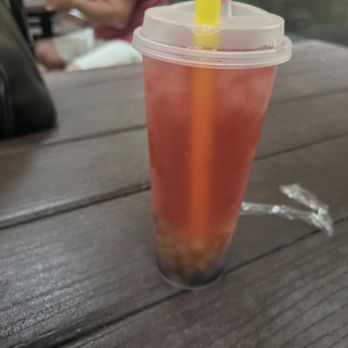 AntiquiTEAs - Florida Cooler with passion fruit popping pearls - Tea Rooms Near Me - Winter Garden, Florida